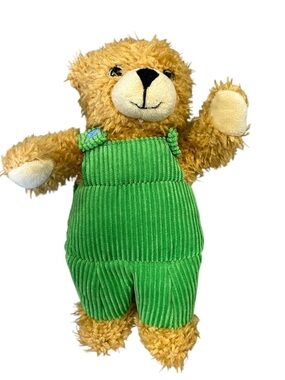 Yottoy Corduroy Bear 2011 Vintage Green and blue buttons
